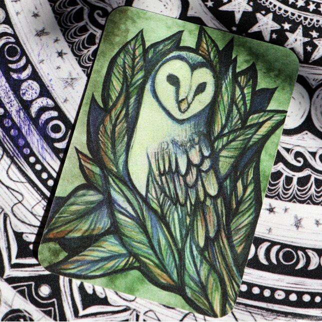 Green Barn Owl  Business Card (Creator Uploaded)