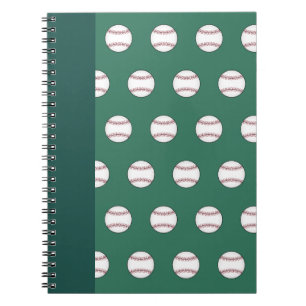 Green Baseball Notebook