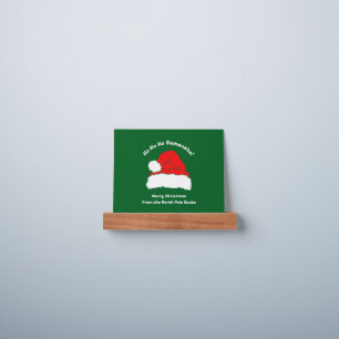Green Basic Santa Merry Christmas Picture Ledge