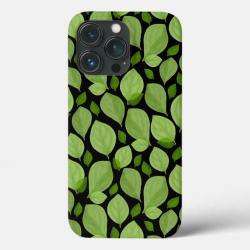 Green Basil Leaves Herb Plant Pattern iPhone 13 Pro Case