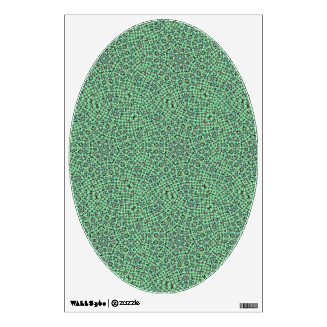 Green Basket Weave - Art for Your Toilet Seat Wall Sticker (Front)