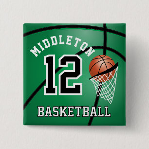 Green Basketball 🏀 and Hoop   DIY Text  Button