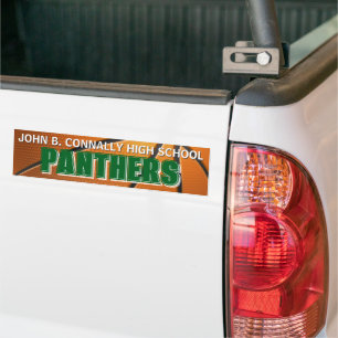 Green Basketball Team Custom High School Bumper Sticker