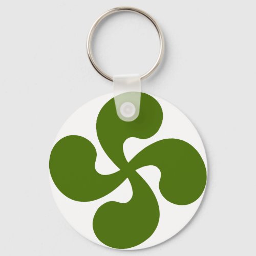 Green Basque Cross Keychain