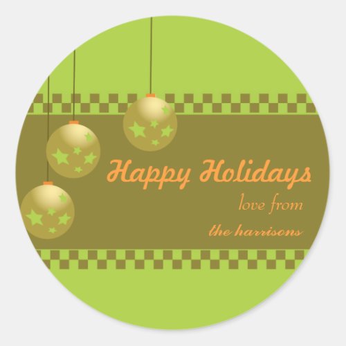 Green baubles _ christmas stickers