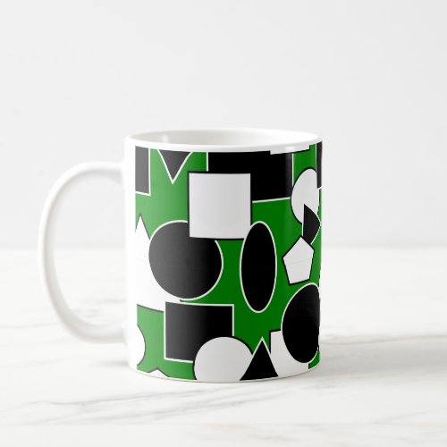 Green Bauhaus Collage  Coffee Mug