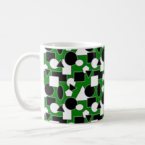 Green Bauhaus Collage  Coffee Mug