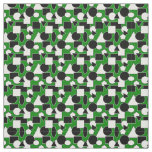 Green Bauhaus Collage  Fabric