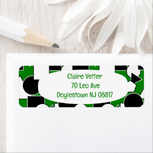 Green Bauhaus Collage  Label