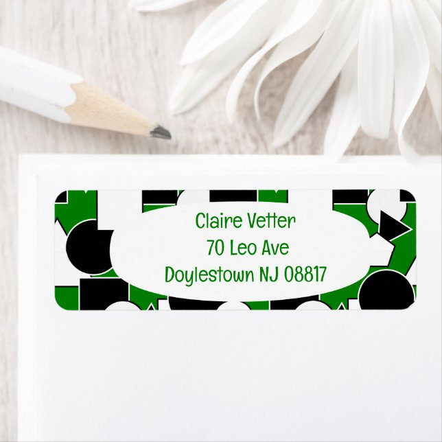 Green Bauhaus Collage  Label (Insitu)