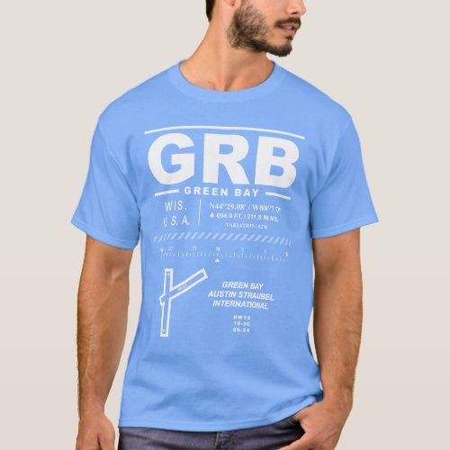 Green Bay Austin Straubel Intl Airport GRB T_Shirt