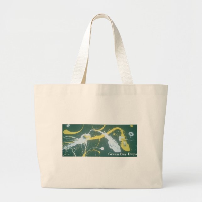 green bay drips large tote bag (Front)