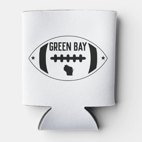 Green Bay Football Theme Can Cooler