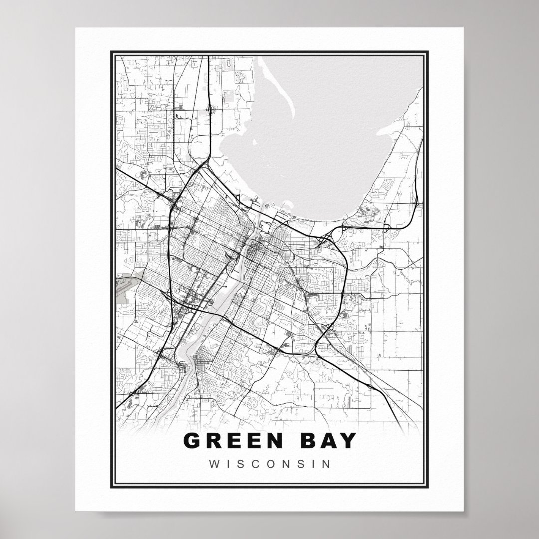 Green Bay Map Poster | Zazzle