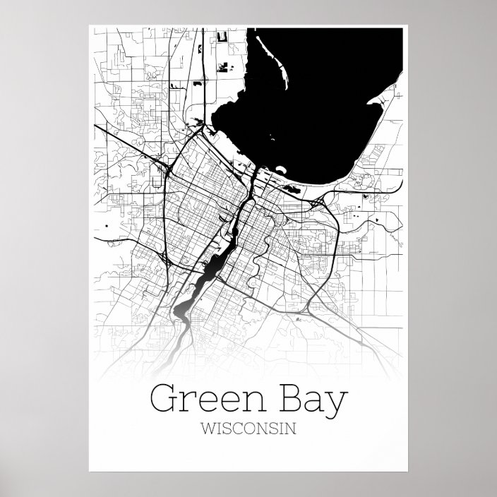 Green Bay Map - Wisconsin - City Map Poster | Zazzle.com