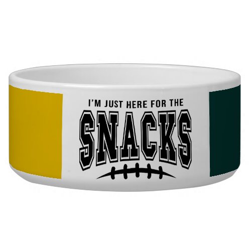 Green Bay Packers Football Here For The Snacks Pet Bowl