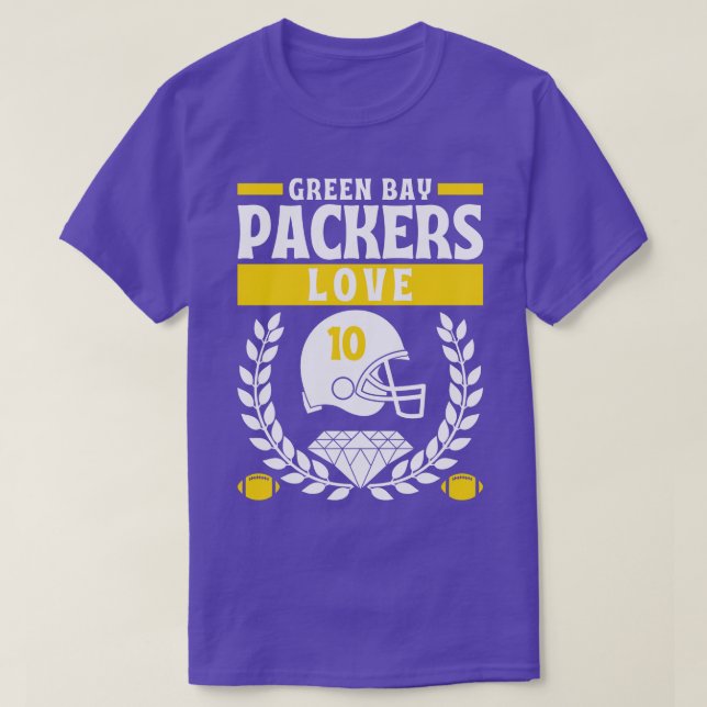 Green Bay Packers Love 10 Edition T-Shirt (Design Front)