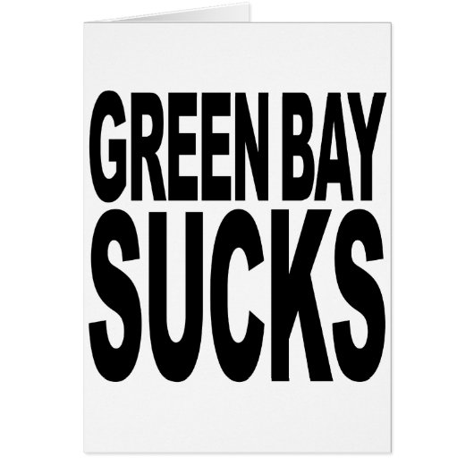 Green Bay Sucks Cards (Front)