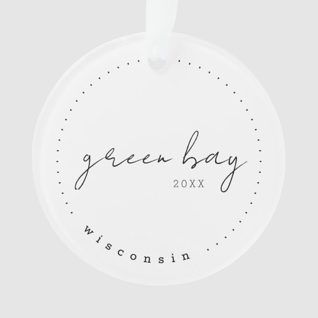Green Bay, Wisconsin WI Travel United States Ornament (Front)