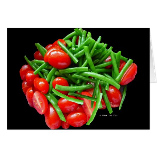 Green Bean and Tomatoes Cards (Front Horizontal)