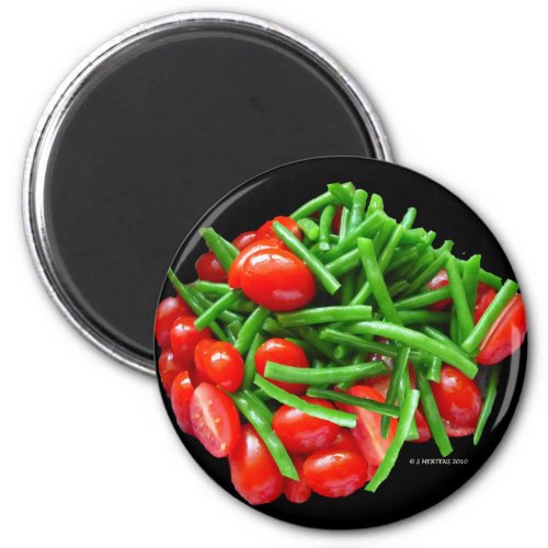 Green Bean and Tomatoes Magnet