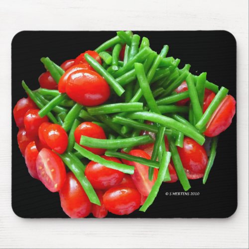 Green Bean and Tomatoes Mouse Pad