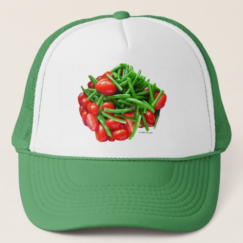 Green Bean and Tomatoes Trucker Hat