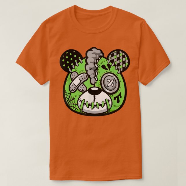 Green Bean Bear Graphic 5s Match Sneaker Match Tee (Design Front)