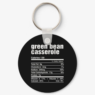 Green Bean Cerole Funny Thanksgiving Christmas Mat Keychain