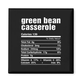 Green Bean Cerole Funny Thanksgiving Christmas Mat Magnet