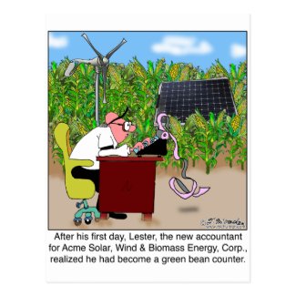 Green Bean Counter Postcard