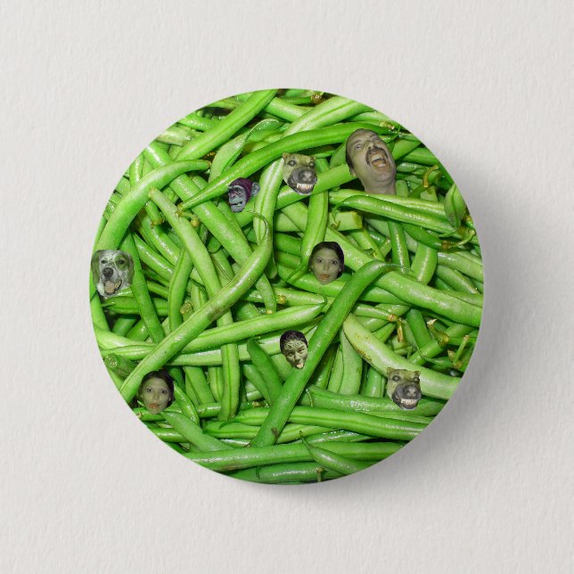 Green Bean Heads! Button (Front)