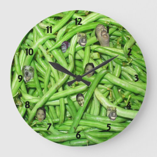 Green Bean Heads Clock