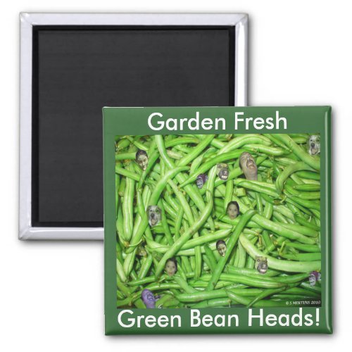 Green Bean Heads Magnet