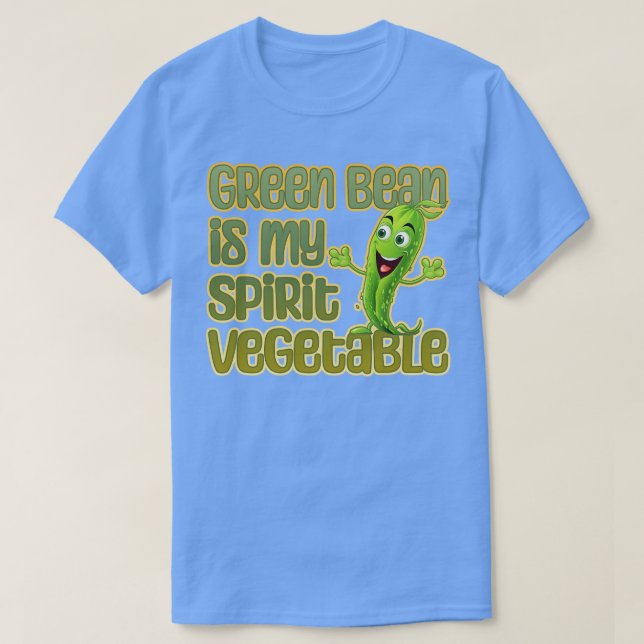 Green Bean is My Spirit Vegetable T-Shirt (Design Front)