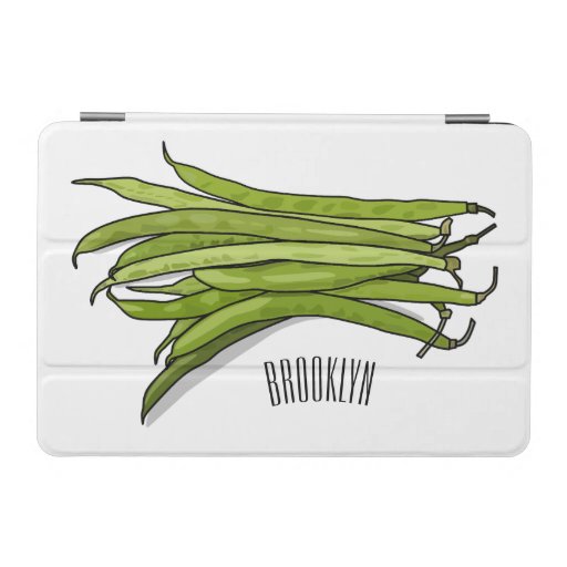 Green beans cartoon illustration  iPad mini cover