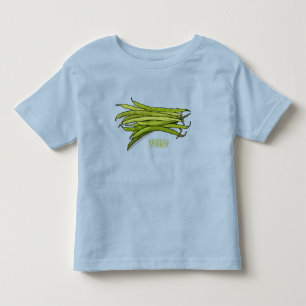Green beans cartoon illustration  toddler t-shirt