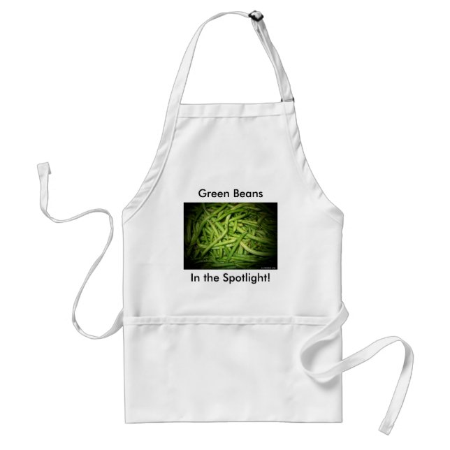 Green Beans in Spotlight Adult Apron (Front)