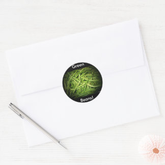 Green Beans in Spotlight Classic Round Sticker