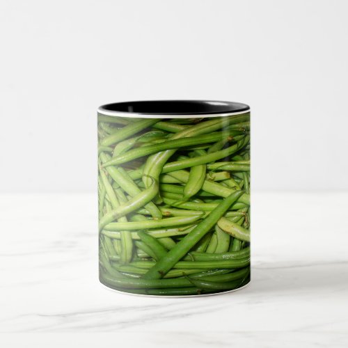 Green Beans in Spotlight Two_Tone Coffee Mug