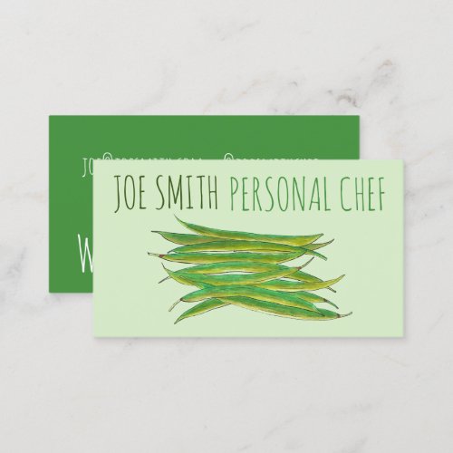 Green Beans Vegetable Garden Veg Restaurant Chef Business Card