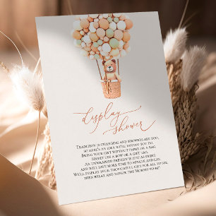 Green Bear Balloons Display Shower Enclosure Card