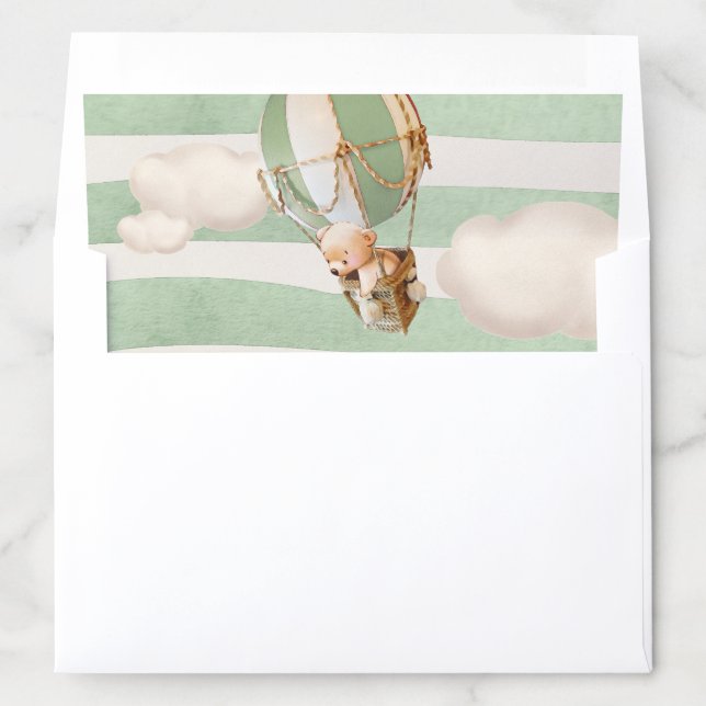 Green Bear Hot-Air Balloon Envelope Liner (In Envelope)