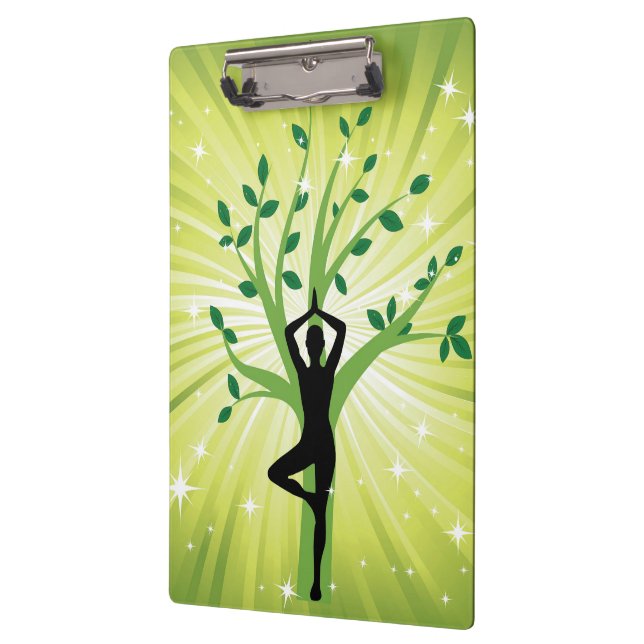 Green beautiful healer yoga yogi chakra energy chi clipboard (Left)