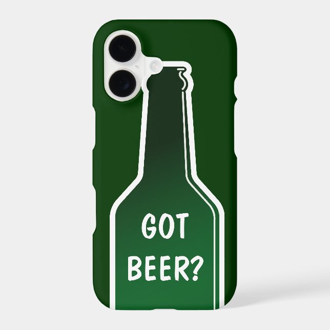 Green beer bottle shape Case-Mate iPhone case (Back)