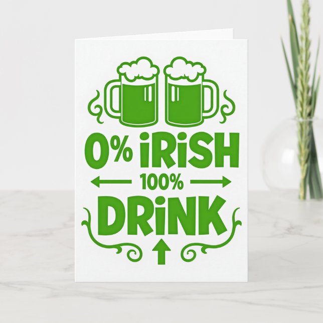 Green Beer Drinkers Card (Front)