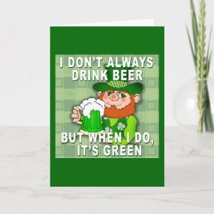Green Beer for St Patricks Day Meme Humor Card