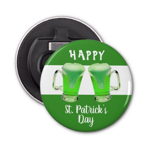 Green Beer Glass Happy St Patricks day  Bottle Opener