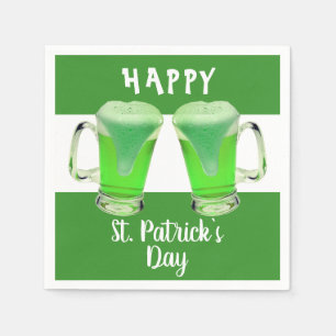 Green Beer Glass Happy St. Patrick`s day Napkins