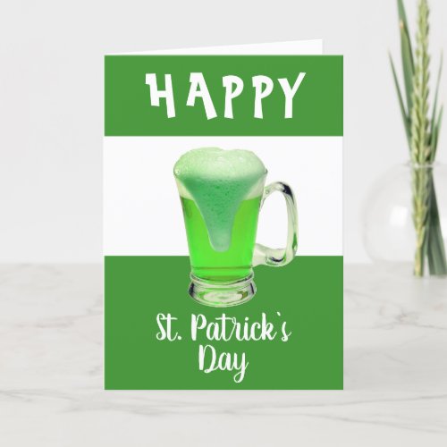 Green Beer Happy St Patricks day Holiday Card